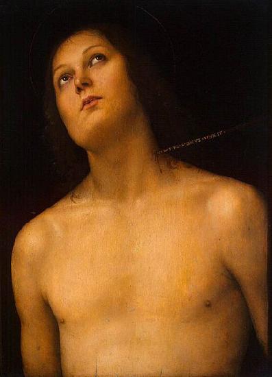 Pietro Perugino Bust of St Sebastian France oil painting art